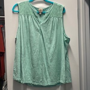 Como Vintage sleeveless mint top
